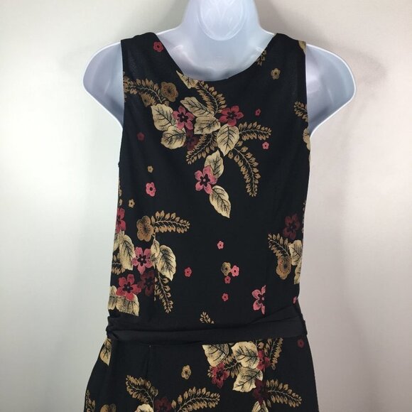 Loft Sleeveless Black Floral Dress - Picture 6 of 10